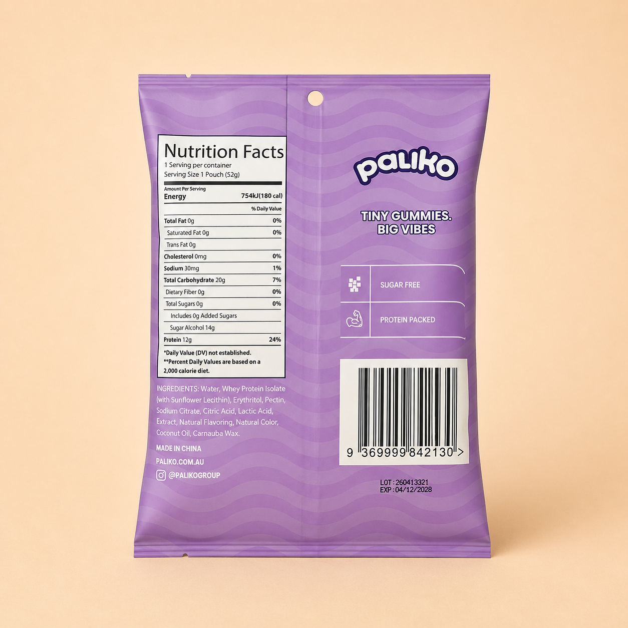 Paliko Grape Protein Gummies - 10 Pack